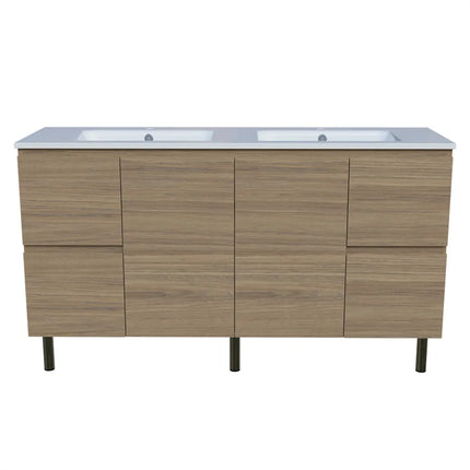 Timberline Nevada Vanity On Legs with Ceramic/Mineral Composite Top 600-1800mm