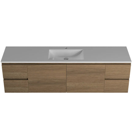 Timberline Nevada Vanity Wall Hung with Ceramic/Mineral Composite Top 600-1800mm