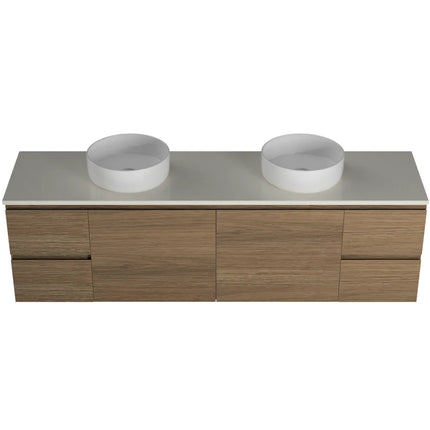 Timberline Nevada Vanity Wall Hung with SilkSurface Top & Above Counter Basin 600-1800mm