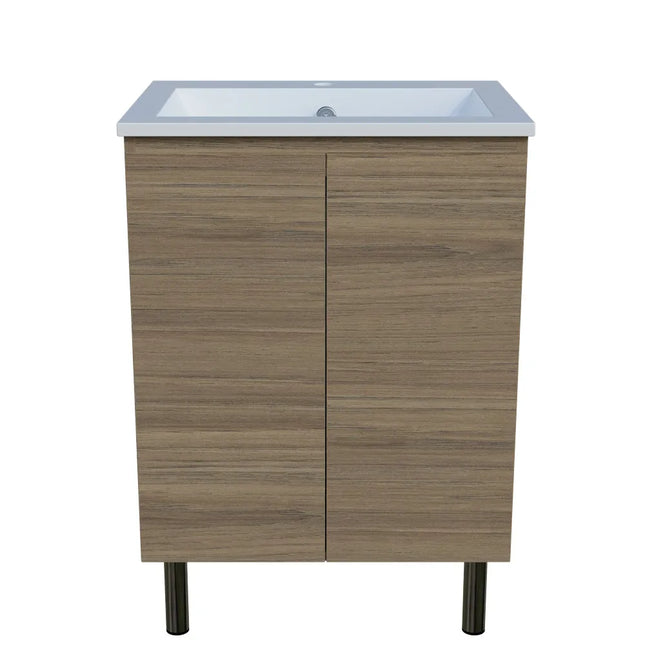 Timberline Nevada Vanity On Legs with Ceramic/Mineral Composite Top 600-1800mm