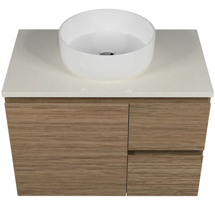 Timberline Nevada Vanity Wall Hung with SilkSurface Top & Above Counter Basin 600-1800mm