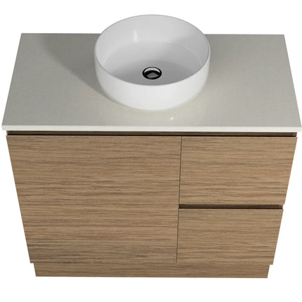 Timberline Nevada Vanity Floor Standing with SilkSurface Top & Above Counter Basin 600-1800mm
