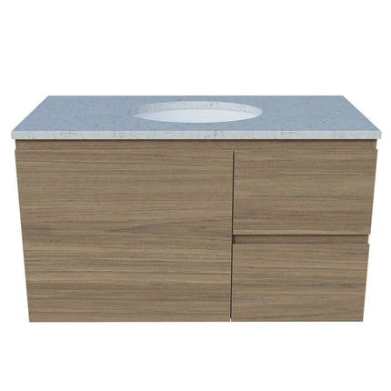 Timberline Nevada Vanity Wall Hung with SilkSurface Top & Under Counter Basin 600-1800mm