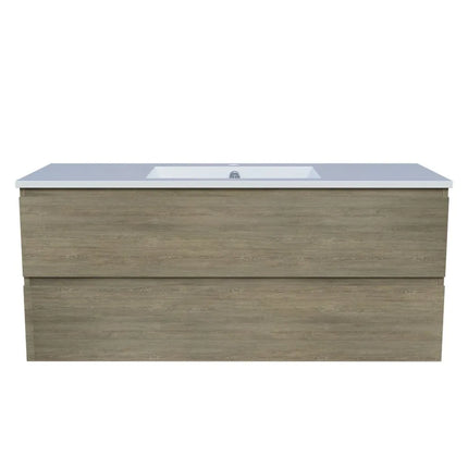 Timberline Nevada Plus Vanity Wall Hung with Ceramic/Mineral Composite Top 600-1800mm