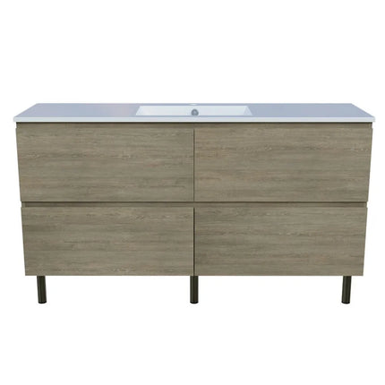 Timberline Nevada Plus Vanity On Legs with Ceramic/Mineral Composite Top 600-1800mm