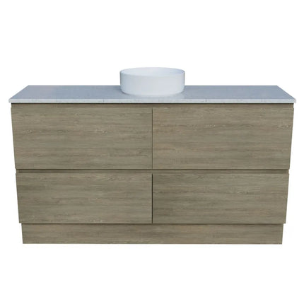 Timberline Nevada Plus Vanity Floor Standing with SilkSurface Top & Above Counter Basin 600-1800mm