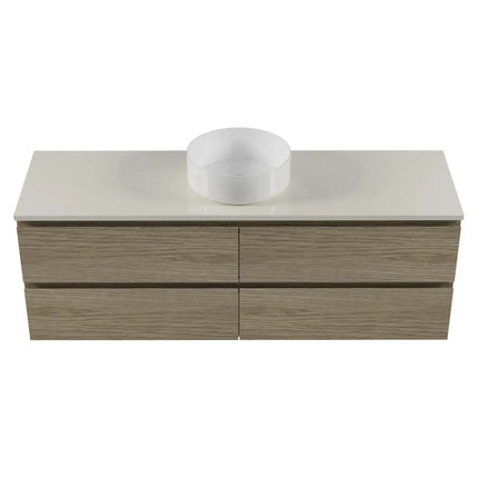 Timberline Nevada Plus Vanity Wall Hung with SilkSurface Top & Above Counter Basin 600-1800mm