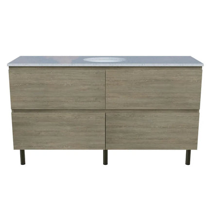 Timberline Nevada Plus Vanity on Legs with SilkSurface Top & Under Counter Basin 600-1800mm