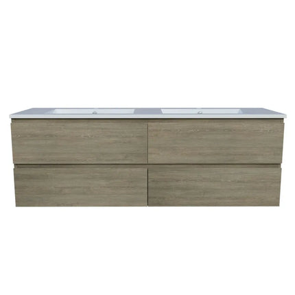 Timberline Nevada Plus Vanity Wall Hung with Ceramic/Mineral Composite Top 600-1800mm