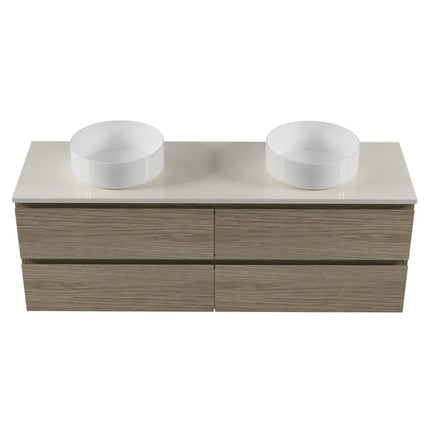 Timberline Nevada Plus Vanity Wall Hung with SilkSurface Top & Above Counter Basin 600-1800mm