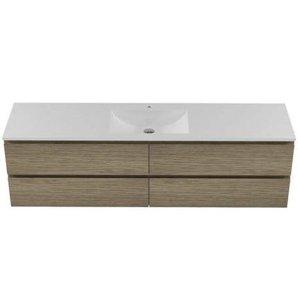 Timberline Nevada Plus Vanity Wall Hung with Ceramic/Mineral Composite Top 600-1800mm