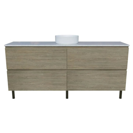 Timberline Nevada Plus Vanity on Legs with SilkSurface Top & Above Counter Basin 600-1800mm