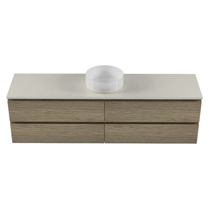 Timberline Nevada Plus Vanity Wall Hung with SilkSurface Top & Above Counter Basin 600-1800mm