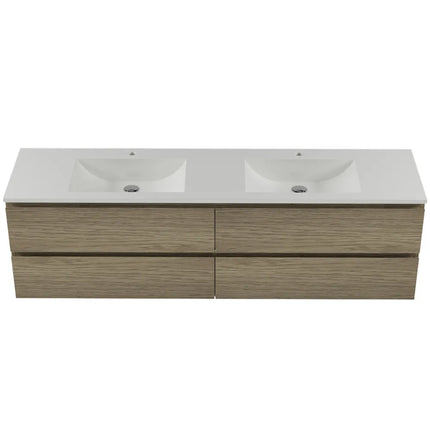 Timberline Nevada Plus Vanity Wall Hung with Ceramic/Mineral Composite Top 600-1800mm