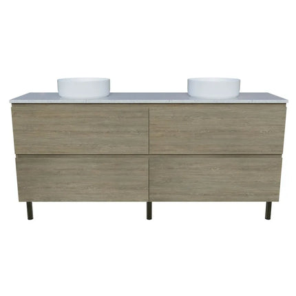 Timberline Nevada Plus Vanity on Legs with SilkSurface Top & Above Counter Basin 600-1800mm