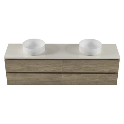 Timberline Nevada Plus Vanity Wall Hung with SilkSurface Top & Above Counter Basin 600-1800mm