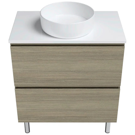 Timberline Nevada Plus Vanity on Legs with SilkSurface Top & Above Counter Basin 600-1800mm