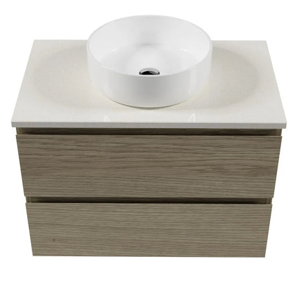 Timberline Nevada Plus Vanity Wall Hung with SilkSurface Top & Above Counter Basin 600-1800mm