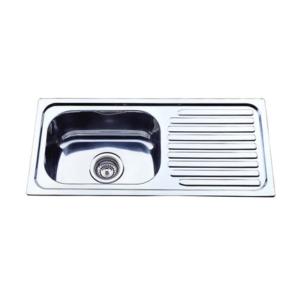 Stainless Steel Sink Single Bowl & Single Drainer 765 X 365mm