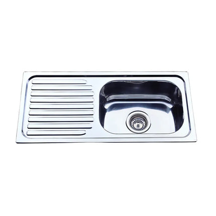 Stainless Steel Sink Single Bowl & Single Drainer 765 X 365mm