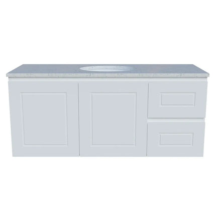 Timberline Nevada Classic Vanity Wall Hung with SilkSurface Top & Under Counter Basin 600-1800mm