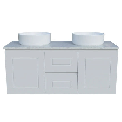 Timberline Nevada Classic Vanity Wall Hung with SilkSurface Top & Above Counter Basin 600-1800mm