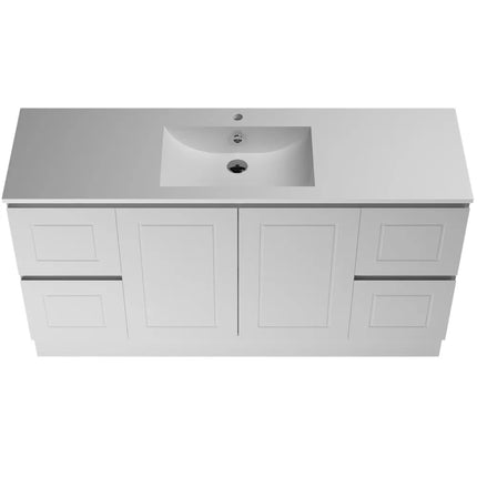 Timberline Nevada Classic Vanity Floor Standing with Ceramic/Mineral Composite Top 600-1800mm