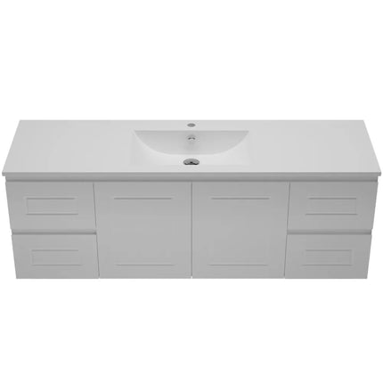 Timberline Nevada Classic Vanity Wall Hung with Ceramic/Mineral Composite Top 600-1800mm