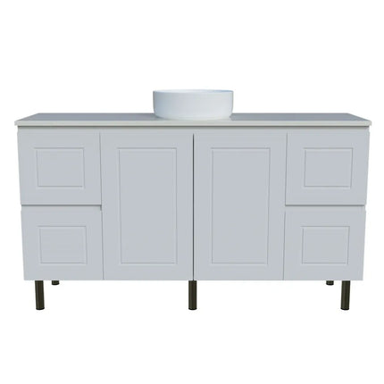 Timberline Nevada Classic Vanity on Legs with SilkSurface Top & Above Counter Basin 600-1800mm