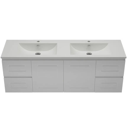 Timberline Nevada Classic Vanity Wall Hung with Ceramic/Mineral Composite Top 600-1800mm