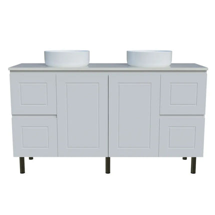 Timberline Nevada Classic Vanity on Legs with SilkSurface Top & Above Counter Basin 600-1800mm