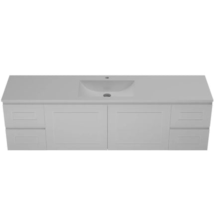 Timberline Nevada Classic Vanity Wall Hung with Ceramic/Mineral Composite Top 600-1800mm