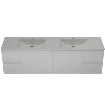 Timberline Nevada Classic Vanity Wall Hung with Ceramic/Mineral Composite Top 600-1800mm