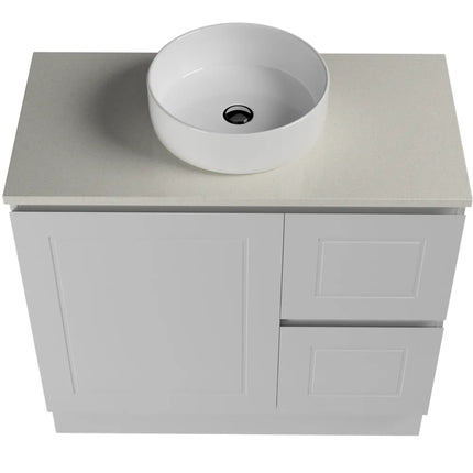 Timberline Nevada Classic Vanity Floor Standing with SilkSurface Top & Above Counter Basin