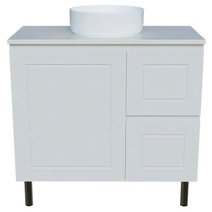 Timberline Nevada Classic Vanity on Legs with SilkSurface Top & Above Counter Basin 600-1800mm