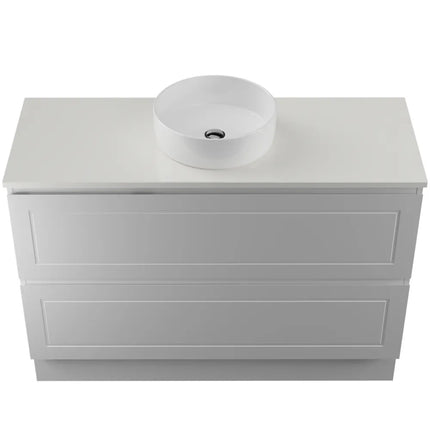 Timberline Nevada Plus Classic Vanity Floor Standing with SilkSurface Top & Above Counter Basin 600-1800mm