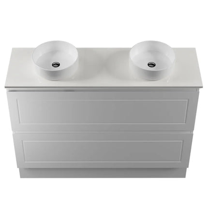 Timberline Nevada Plus Classic Vanity Floor Standing with SilkSurface Top & Above Counter Basin 600-1800mm