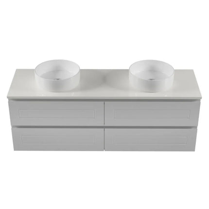 Timberline Nevada Plus Classic Vanity Wall Hung with SilkSurface Top & Above Counter Basin 600-1800mm