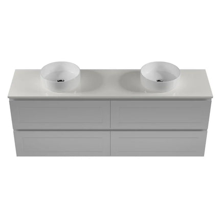 Timberline Nevada Plus Classic Vanity Wall Hung with SilkSurface Top & Above Counter Basin 600-1800mm