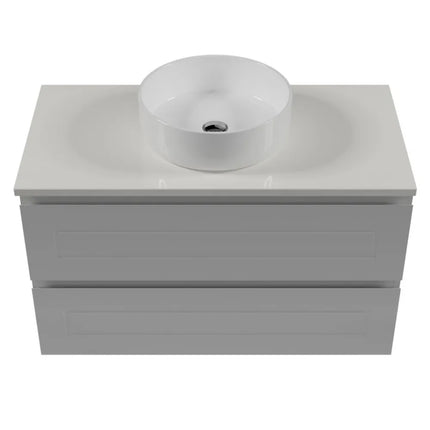 Timberline Nevada Plus Classic Vanity Wall Hung with SilkSurface Top & Above Counter Basin 600-1800mm