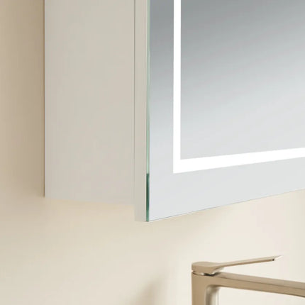 Olivia Arch LED Shaving Cabinet Matte White 600X900X150mm