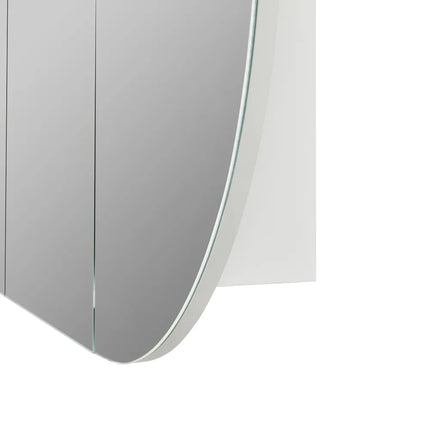 Olivia Oval Shaving Cabinet Matte White