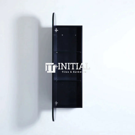 Olivia 1500 PVC Shaving Cabinet, Matte Black, Rectangular Mirror ,