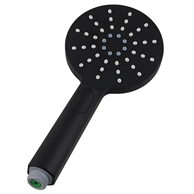 Add Round Matt Black Hand Shower Head , 3 funtions