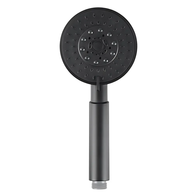 Add Round Matt Black Hand Shower Head , 5 functions