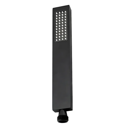 Square Brass 15mm Deep Handheld Shower Head Matt Black ,