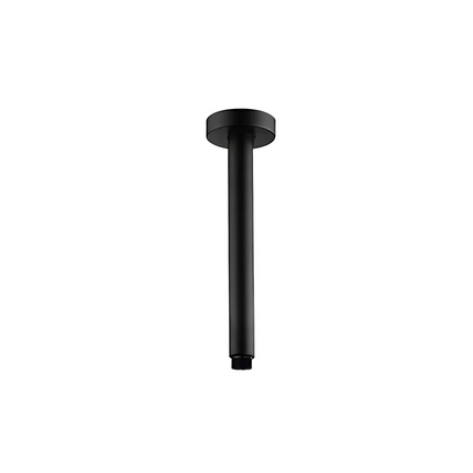 Round Ceiling Arm Shower Matt Black , 200mm