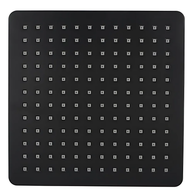 Add Square Matt Black Shower Head , 200mm