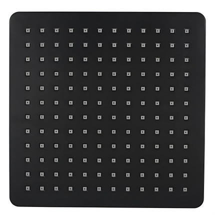 Add Square Matt Black Shower Head , 200mm