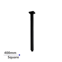 Square Ceiling Arm Shower Matt Black , 400mm